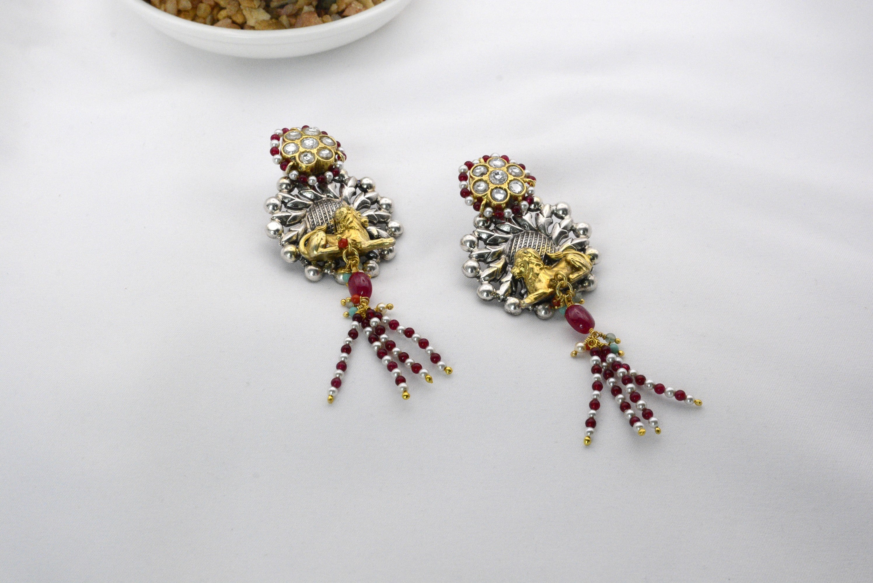 Leo Tassel Ear Rings image 0